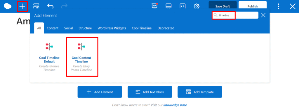 search cool content timeline