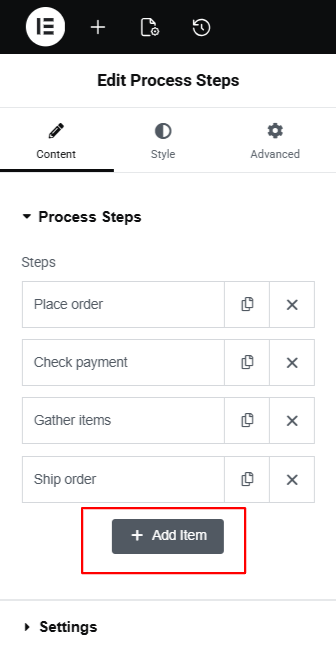 add new process step